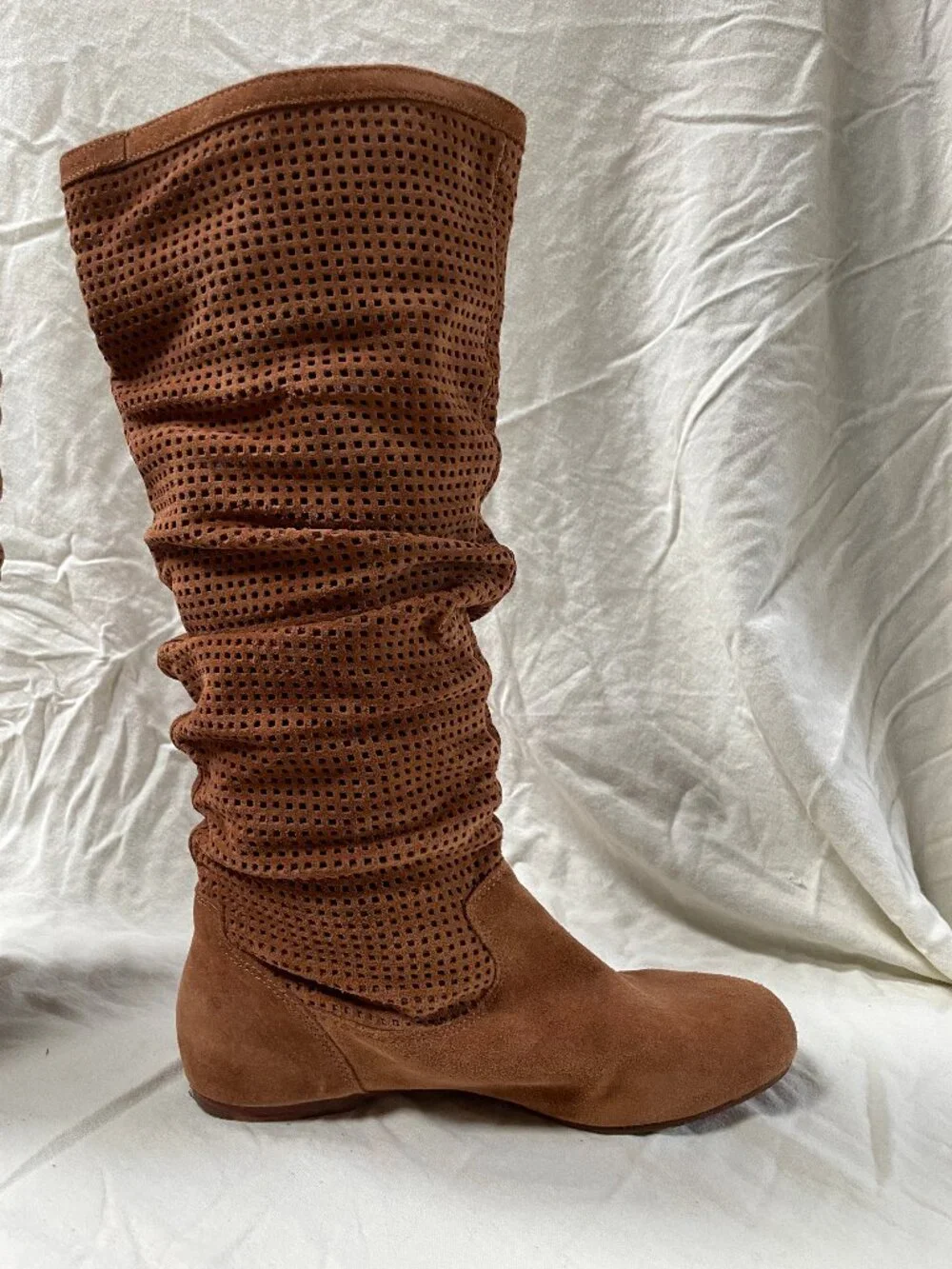 UGG Australia Brown Perforated Suede Slouchy Tall Boots Size 9